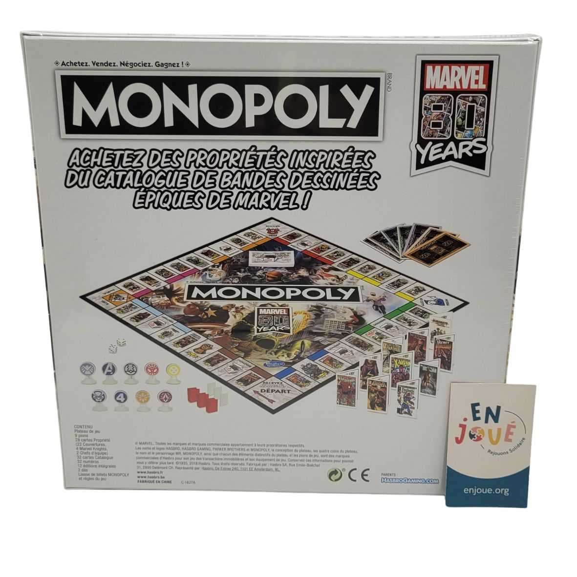 Jeu de société - Monopoly Marvel 80 Years - Hasbro - A partir de 8 ans. Comme neuf - Vue 3 - 